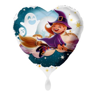 Folienballons Halloween - Hexenbesen Ø 45 cm