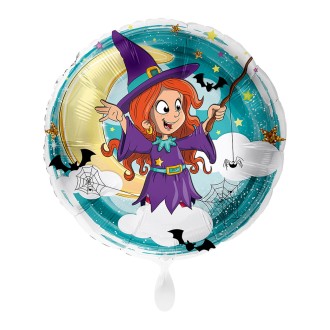 Folienballons Halloween - Hexe Ø 45 cm