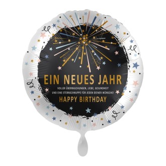 Folienballons Geburtstag - Ein Neues Jahr Ø 45 cm