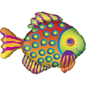 Folienballon Fisch (Tropical) 58 cm