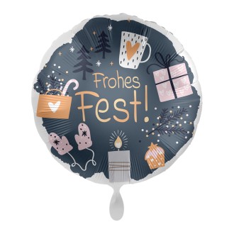 Folienballons Weihnachten - Frohes Fest Ø 45 cm