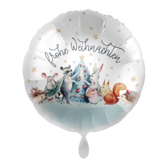 Folienballons Weihnachten - Tierchen Ø 45 cm