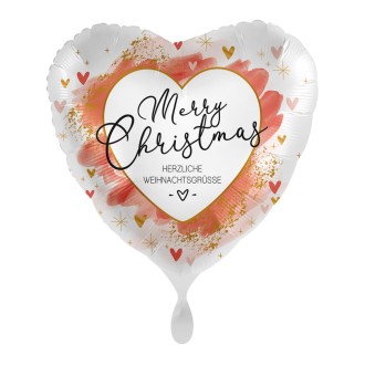 Folienballons Weihnachten - Morgenrot Herzen Ø 45 cm