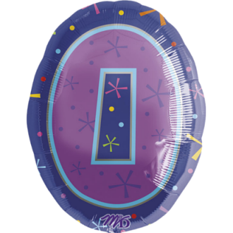 Folienballon Zahl - 0 - Bunt Ø 45 cm