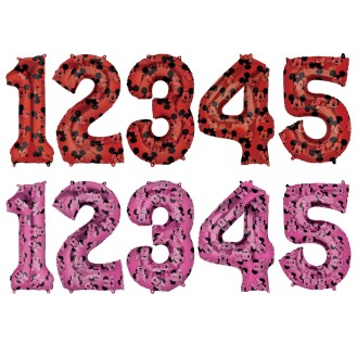 Folienballon - Freie Zahlwahl - Mickey & Minnie 66-86 cm