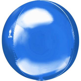 Folienballon Kugel (Orbz) - Blau 40 cm