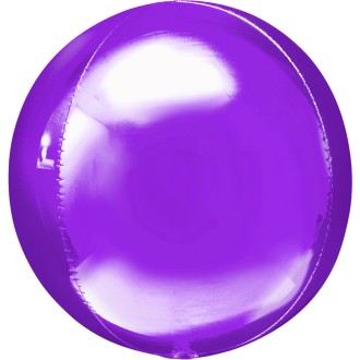 Folienballon Kugel (Orbz) - Violett 40 cm