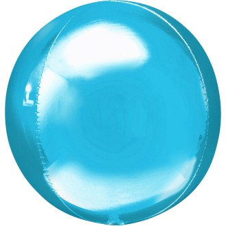 Folienballon Kugel (Orbz) - Hellblau 40 cm