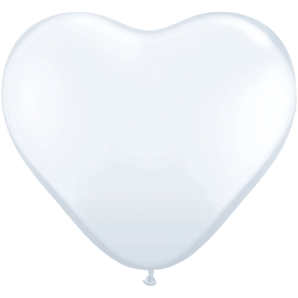 Herzballons Weiß Ø 25 cm