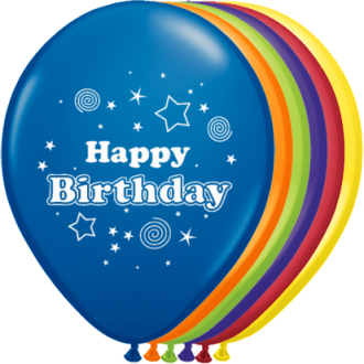 Luftballons Geburtstag: Happy Birthday Ø 30 cm