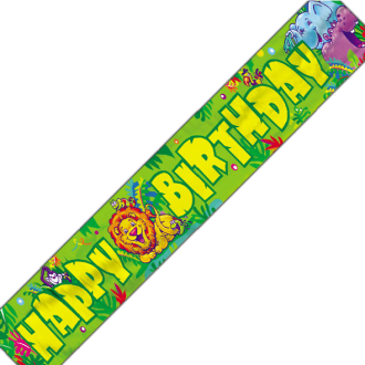 Banner Happy Birthday - Dschungel 3,6 m