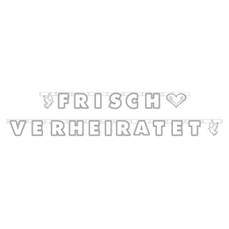 Buchstaben-Girlande Frisch Verheiratet 2,7 m