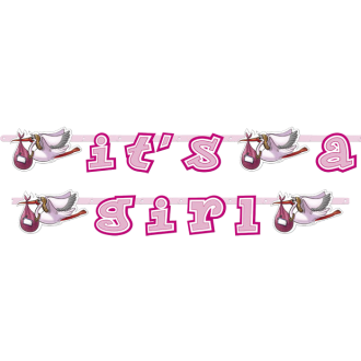 Buchstaben-Girlande It`s a Girl 2 m