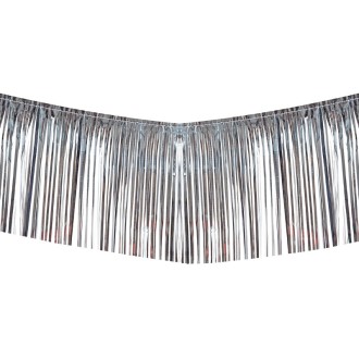 Fransengirlande Silber L: 6 m H: 34 cm
