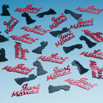 Konfetti Hochzeit - Just Married & Brautpaar -