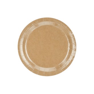 Partyteller Natur Ø 23 cm - 6 Stück