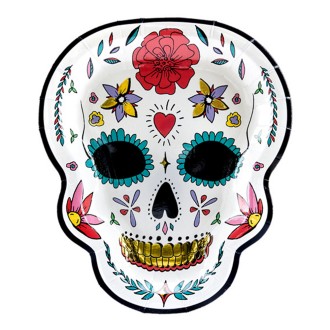 Partyteller Halloween - Schädel - 6 Stück