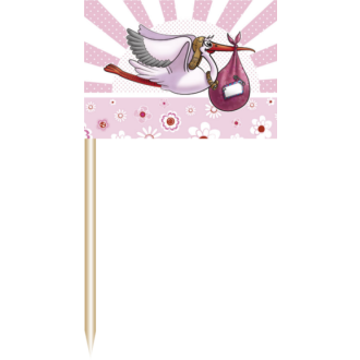 Flaggen-Picker Storch - Girl