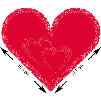 Servietten Herz / Herzform - Rot 20 Stück
