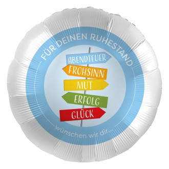Folienballons Ø 45 cm - Ruhestand - wir wünschen dir...