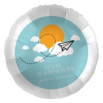 Folienballons Ø 45 cm - Ruhestand - Viel Glück auf Deiner neuen Reise