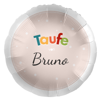 Folienballons Personalisiert Ø 45 cm - Taufe - Bunt