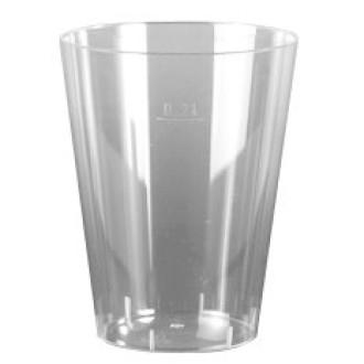 Trinkbecher, PS 0,2 l - glasklar - 10 Stück