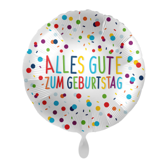 1 Balloon - Colorful Confetti Birthday - GER