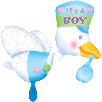 1 Ballon XXL - Bundle of Joy Stork - Its a Boy