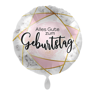 1 Ballon - Geburtstag Marmor