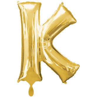 1 Balloon XXL - Buchstabe K - Gold