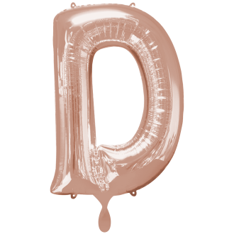 1 Balloon XXL - Buchstabe D - Rosegold