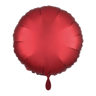 1 Balloon - Rund - Satin - Rot