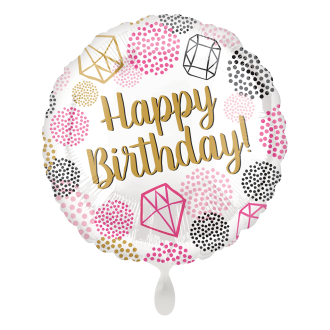 1 Ballon - Happy Birthday Gems