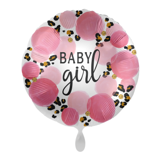 1 Balloon - Baby Girl Leopard - ENG
