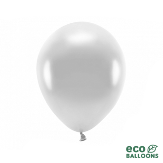 100 ECO-Luftballons - Ø 30cm - Metallic - Silver