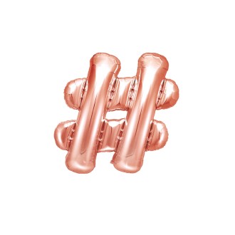 1 Ballon XS - Zeichen # - RoseGold