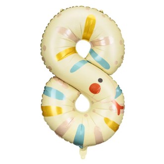 1 Ballon XXL - Zahl 8 - Schlange