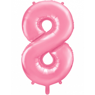 1 Ballon XXL - Zahl 8 - Rosa