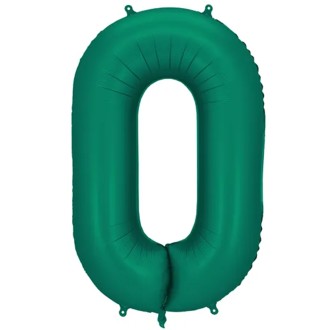 1 Ballon XXL - Zahl 0 - Bottle Green