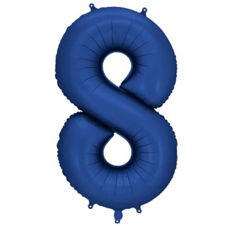 1 Ballon XXL - Zahl 8 - Navy Blue
