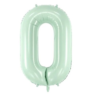 1 Balloon XL - Zahl 0 - Mintgrün