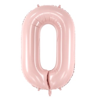 1 Balloon XL - Zahl 0 - Rosa