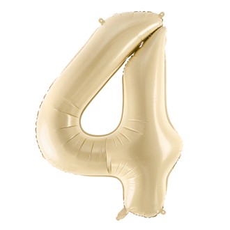 1 Balloon XL - Zahl 4 - Beige