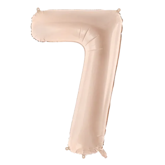 1 Balloon XL - Zahl 7 - Dunkelbeige