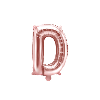 1 Ballon XS - Buchstabe D - RoseGold
