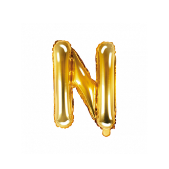 1 Ballon XS - Buchstabe N - Gold