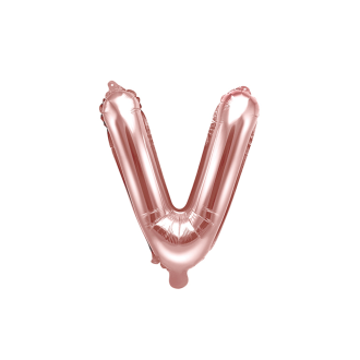 1 Ballon XS - Buchstabe V - RoseGold