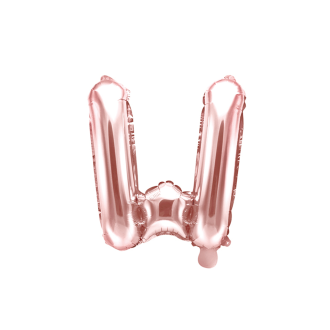 1 Ballon XS - Buchstabe W - RoseGold