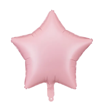 1 Ballon - Stern - Satin - Rosa